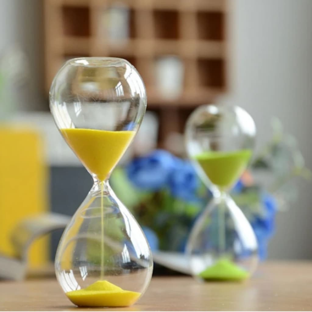 Ampulheta de Vidro Conta Tempo Temporizador De Areia 30 Minutos
