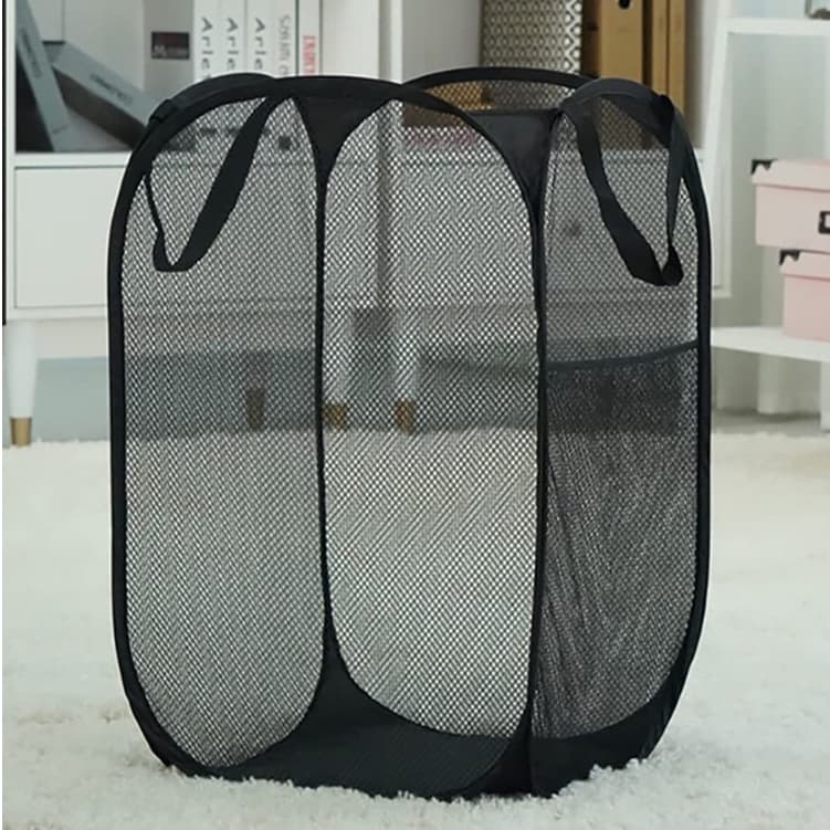 Cesto De Brinquedos Organizador Preto Sexto De Roupa Suja