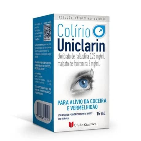 Uniclarin Colírio União Química Solução Oftálmica Gotas 15ml