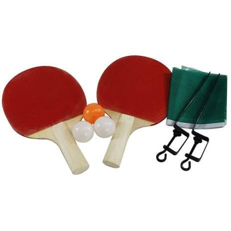 KIT Ping Pong Tênis de Mesa C/ 2 Raquetes Anatômicas, 3 Bolas, 1 Rede e 2 Suportes BRASPORT