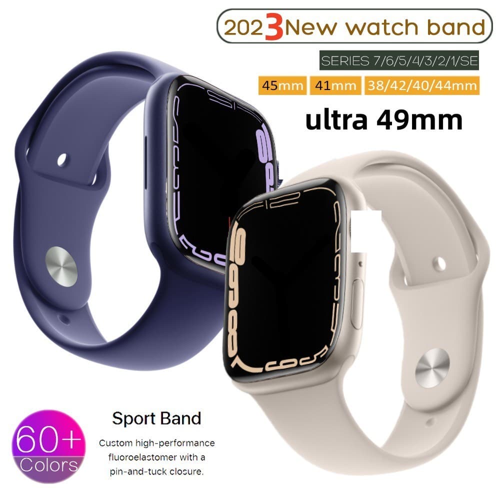 Pulseiras Sport Silicone Lisas para Iwo 38 40 42 44 41 45 49 Compatível Series 7 8 9 10 1 2 3 4 5 6 NÃO INCLUI RELOGIO