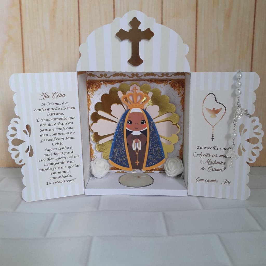 Convite Madrinha de Crisma Oratório Nossa Senhora Aparecida