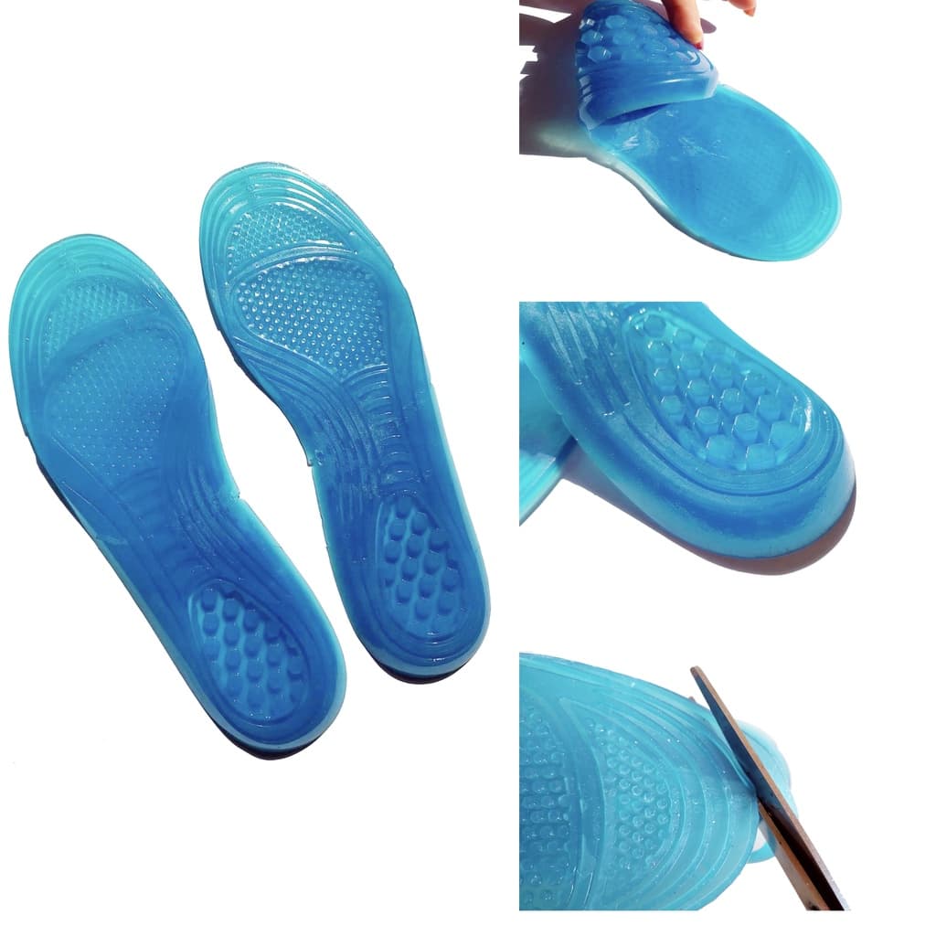 Palmilha Gel Silicone Ortopédica Para Dores nos Pés Macia Confortável