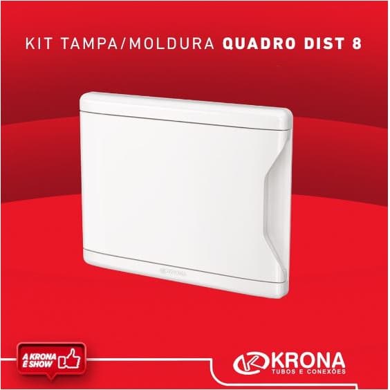 Quadro de Distribuição Krona 3/4 - 6/8 - 9/12 Disjuntores