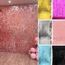 Painel Cortina FOIL FRINGE Metalizada (Quadrado pequeno) Decoração Parede Fundo De Festas