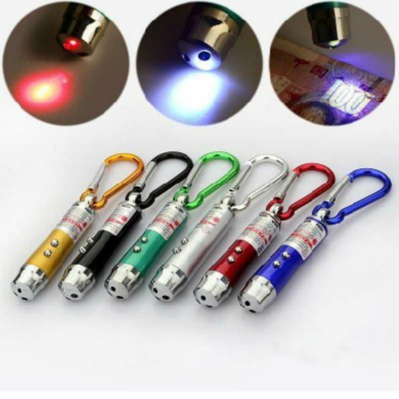 Caneta Laser Vermelho Mini Lanterna Led Alta Qualidade 3 Em 1