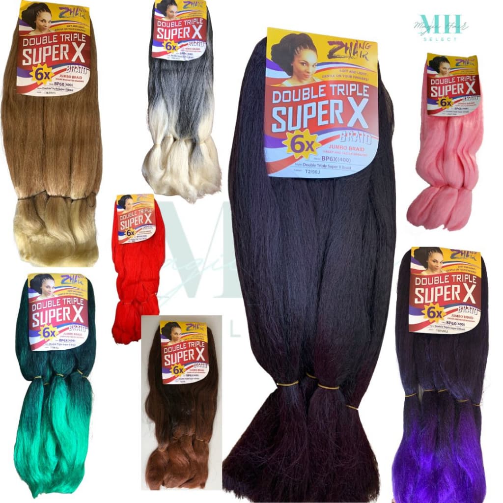 Super Jumbo Super X 399g Cores Box braids Trança e penteados