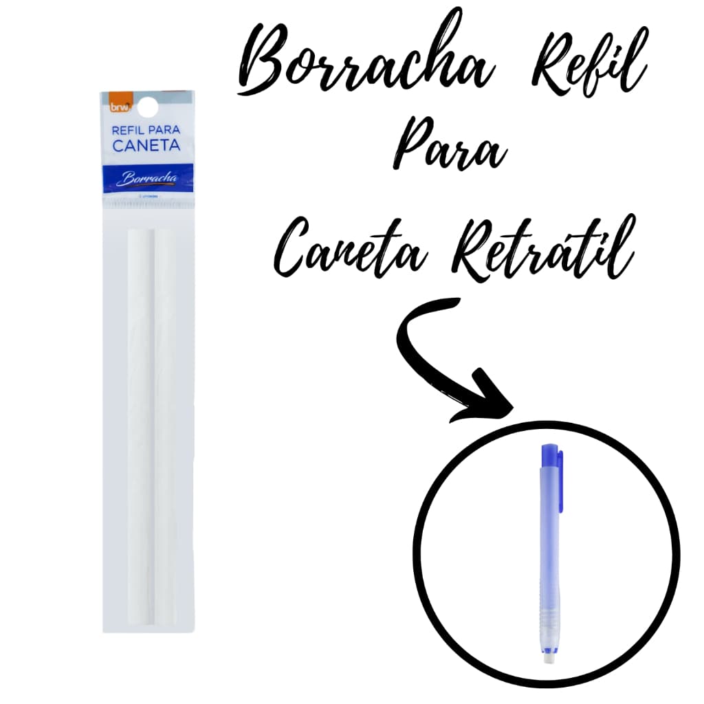 Refil Borracha Retrátil 2 Unidades