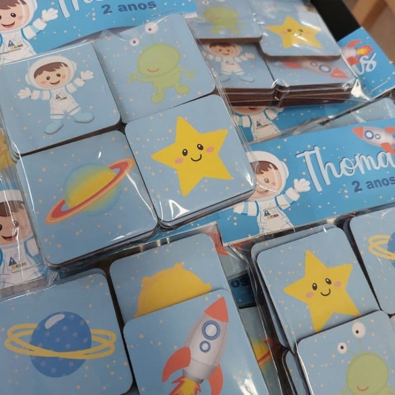 kit 20 Jogo da Memória Personalizado 10 Peças MDF | Lembrancinha | Brinde