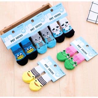 Meias Pet Antiderrapante para Cães e Gatos Linda