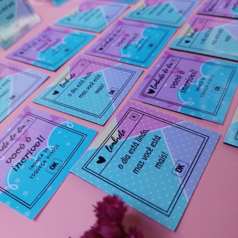 Mini Cartões com Imã - Frases Motivacionais - Pronta Entrega