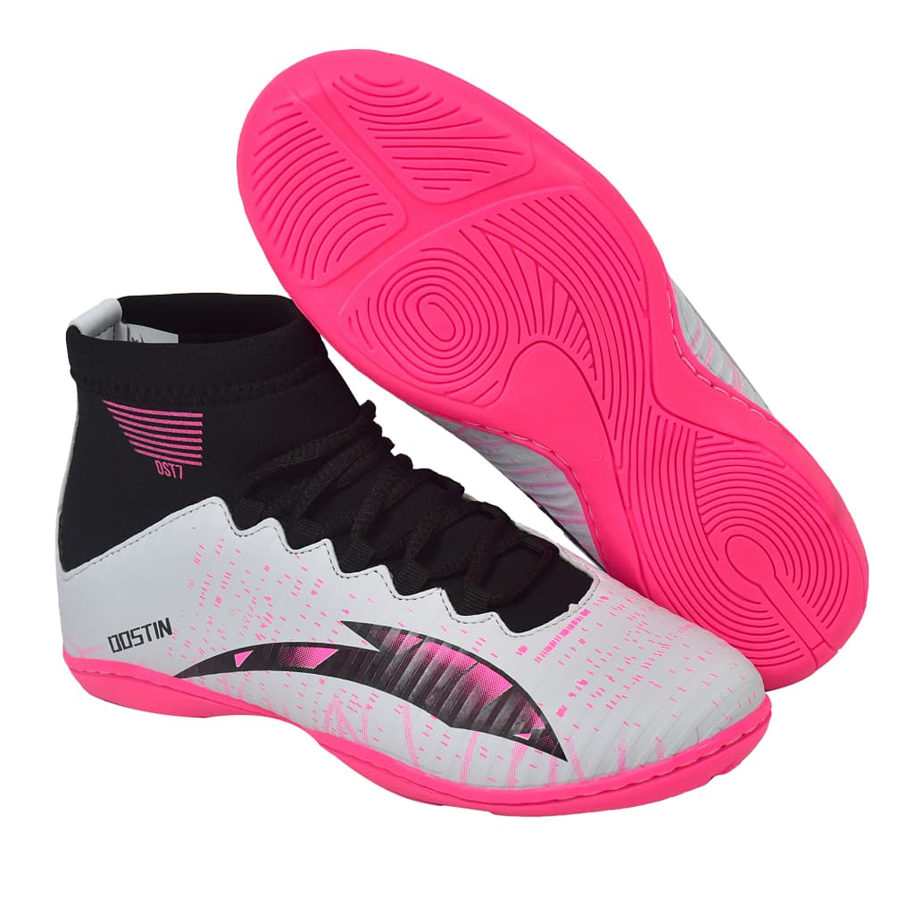 Chuteira Futsal Cano Alto, Modelo Botinha Dostin Super Leve e Resistente com Solado Costurado
