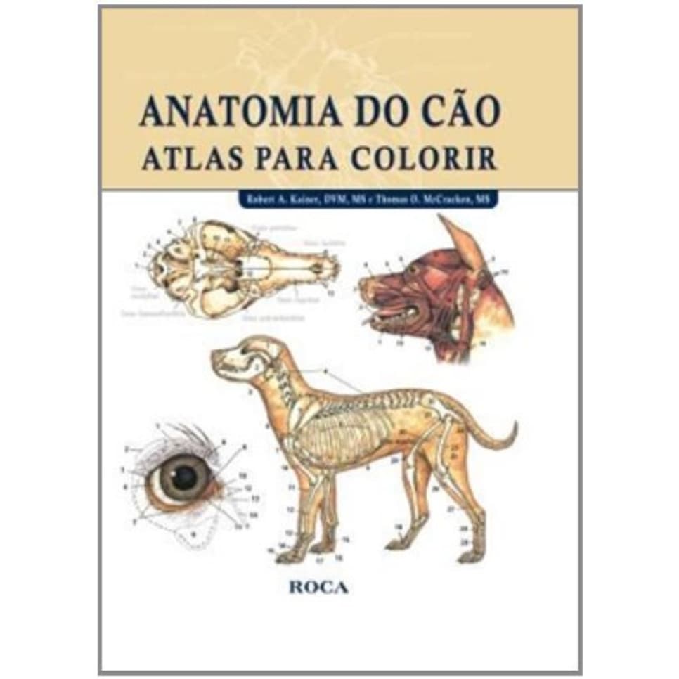 Anatomia Do Cão Atlas Para Colorir 1ª Edição (2023) Roca