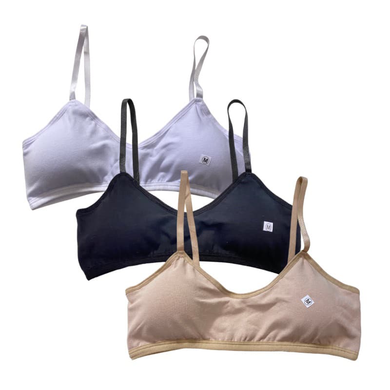 Kit 3 Top Adultos/Juvenil Cotton Bojo Removível