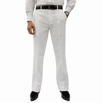 calça branca social tradicional 100% Poliéster