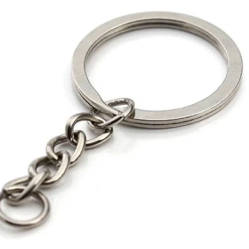 Argola Para Chaveiro Italiana + Elo 8mm - 25mm - 100 Pçs