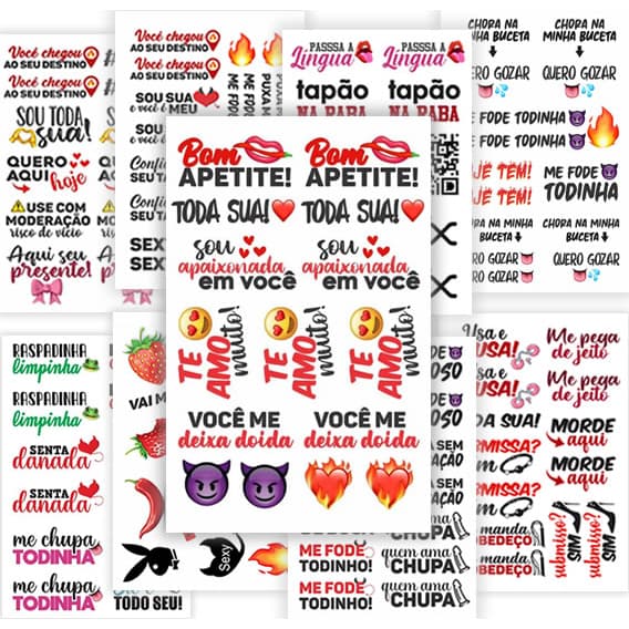 125 Tatuagem Temporária Feminina - Tatuagem Falsa Depilação e Bronzeamento Sexy