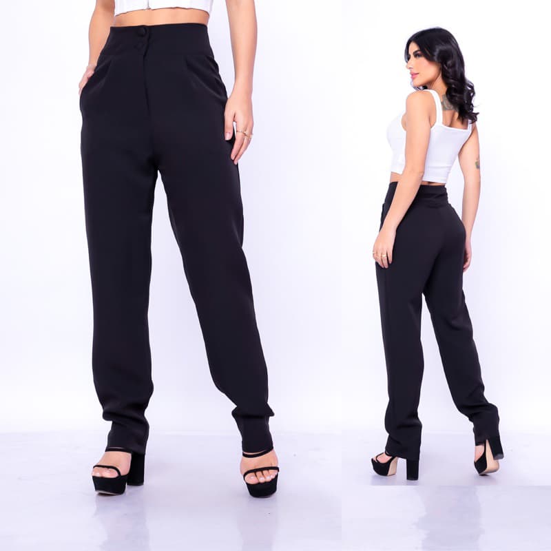 Calça Alfaiataria Feminina P ao Plus Size