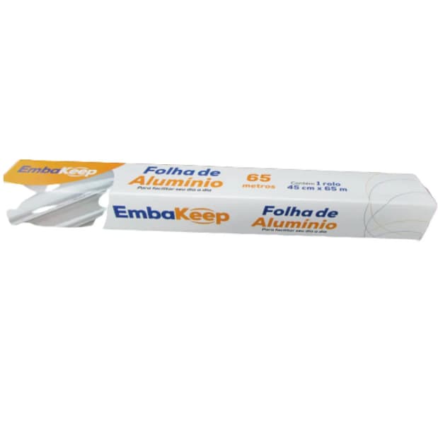 Rolo Papel Alumínio 45cm X 65, 30x7,5, 30x100 e 45x7,5 Metros+1 Pacote Luva Plastica C/100 unidades