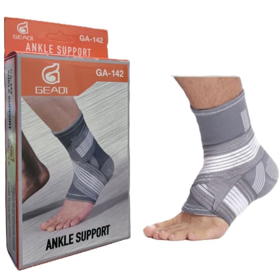 Tornozeleira Elastica Compressão Com Faixa Ajustaveis CINZA RJ PRONTO ENTREGA GA142