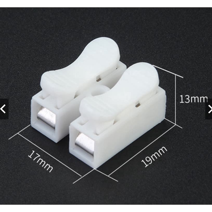 kit 10 Conector de Pressão 2 via para fios duplo ou tripla Emenda Sem Solda Sem Parafusos