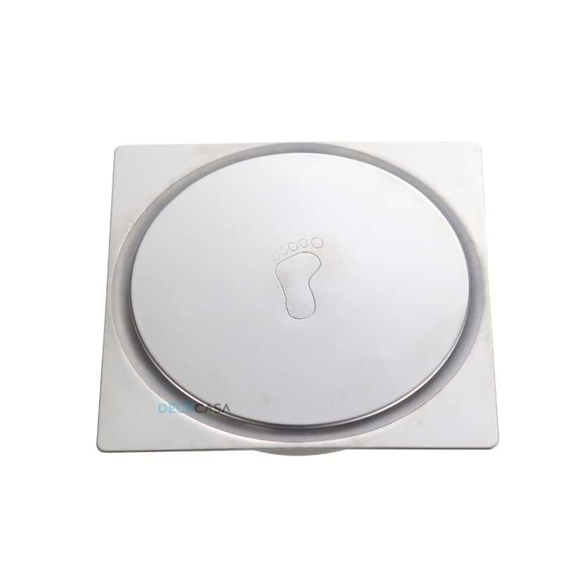 Ralo Click Inteligente 9.4cm x 9.4 cm Inox Piso Banheiro Quadrado DC-9001B