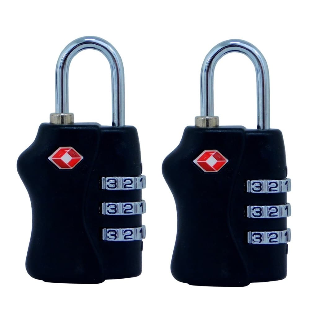 Kit com 2 Cadeados TSA com Segredo Numérico Cadeado TSA tipo Gancho