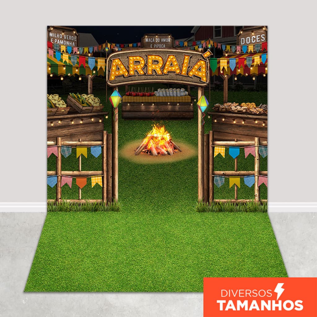 Fundo Fotográfico Festa Junina Arraiá de São João Em Tecido FJN-153