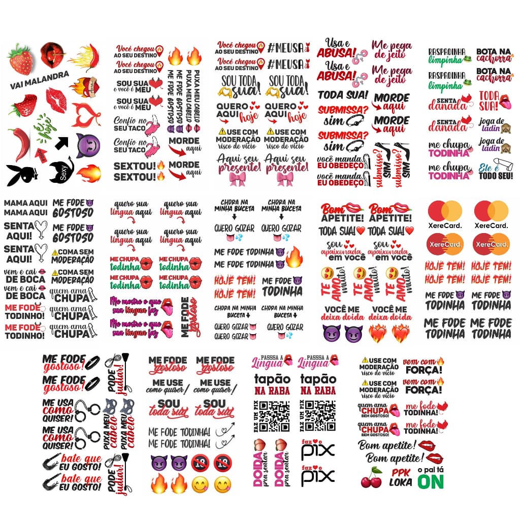 188 Tatuagens Temporárias Íntima Depilação | Tatuagem Adesivo Erótica Sexy | Tattoo Fakes SEX SHOP