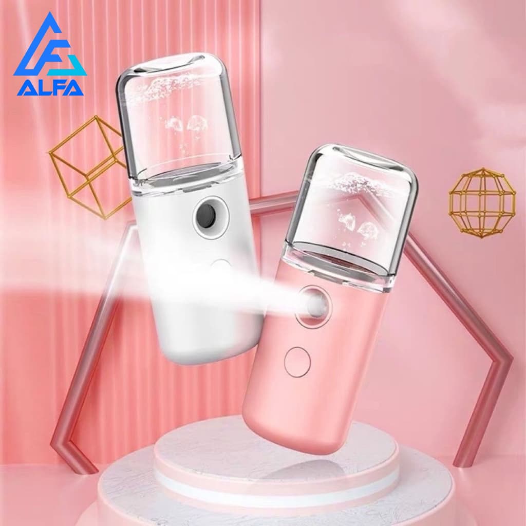Umidificador Nano Mister Spray Vaporizador Atomizador Hidrata Facial Rosto E Cilios Usb Recarregável
