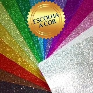 Placas De Eva Com Glitter 40x48 - 10 folhas - escolha 1 cor