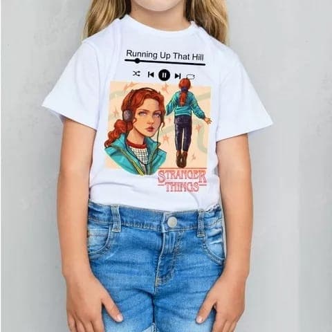 CAMISETA INFANTIL E ADULTA, menina estilosa filme serie, blusinha, STRANGER THINGS, max, friends, eleven