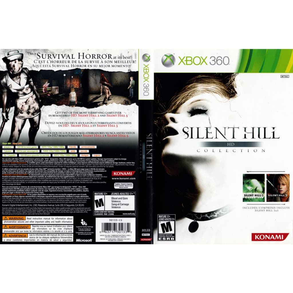 Silent Hill HD Collection para Xbox 360 Lt com capa