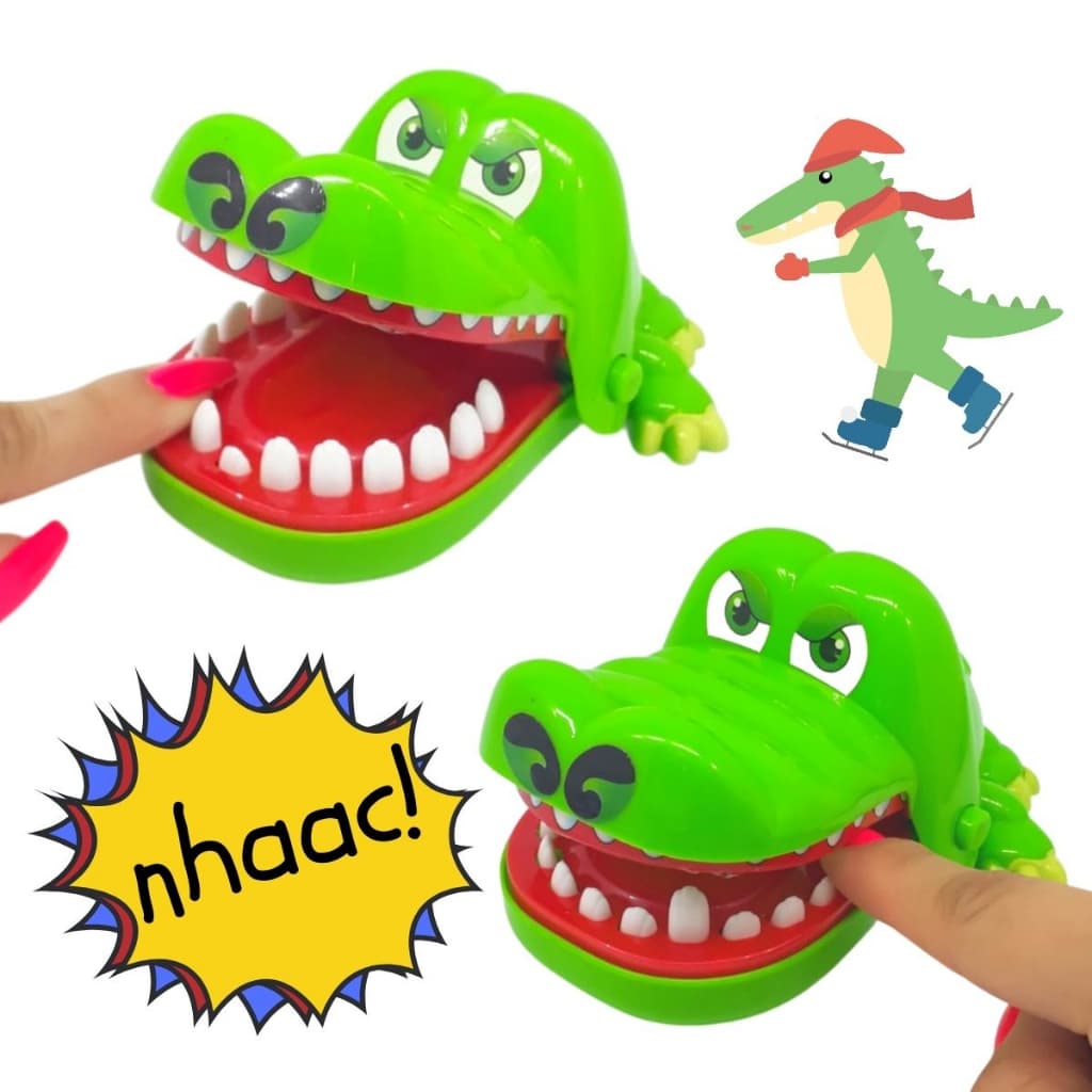 Brinquedo Crocodilo Dentista Morde Dedo Jogo de Mesa Infantil Presente Educativo Criança