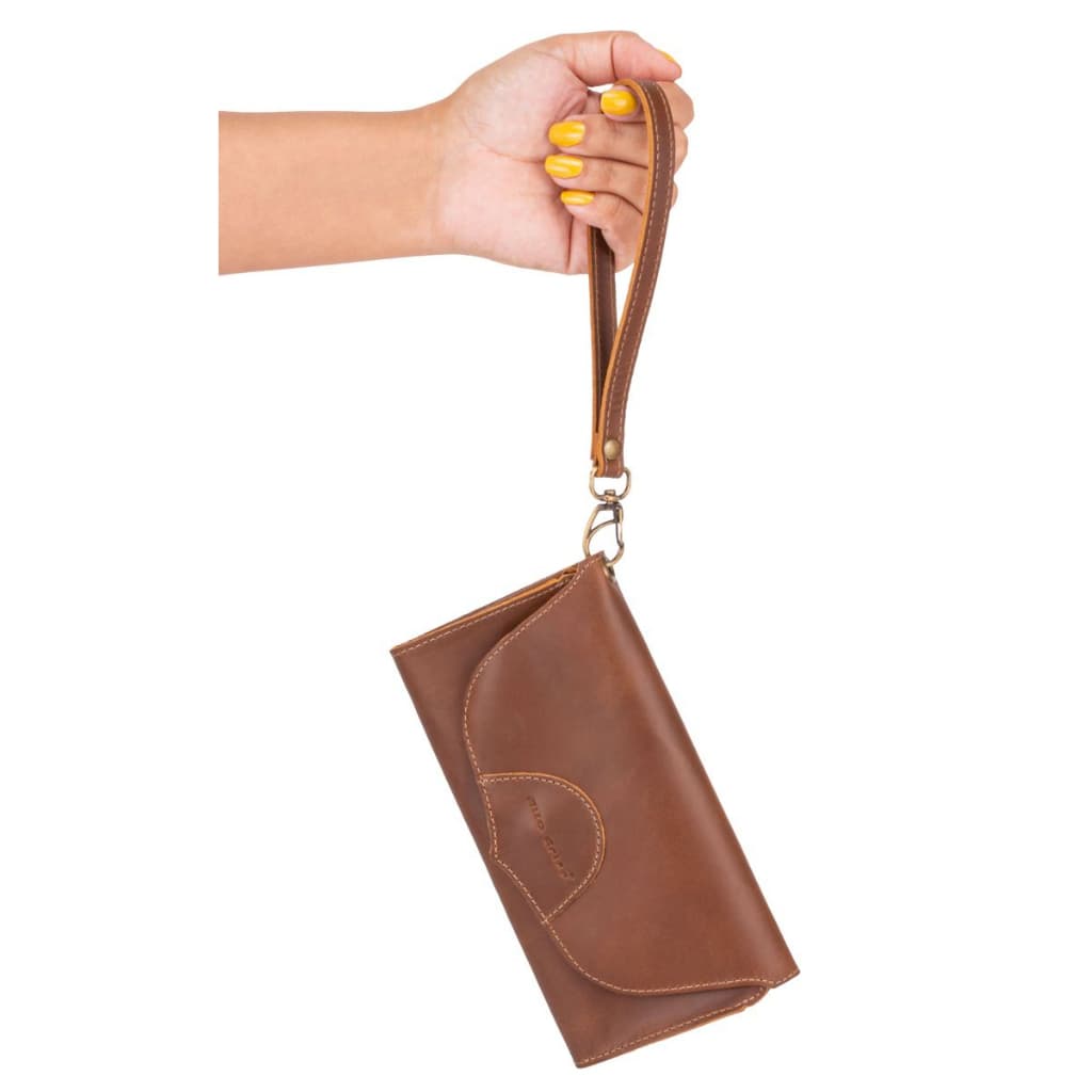 Porta Celular Carteira Feminina 100% Couro Legítimo Rústica