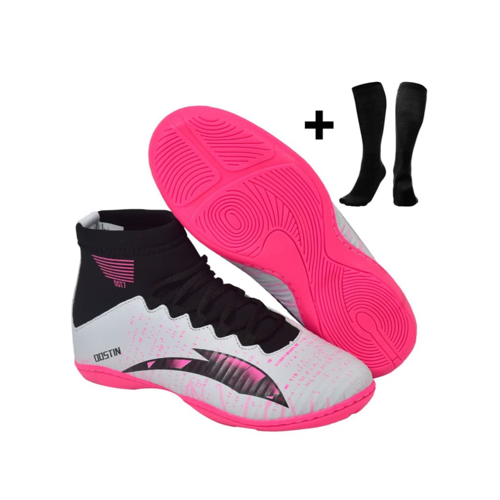 Chuteira Futsal Quadra Cano Alto + Meiao Costurado Adulto Envio Imediato