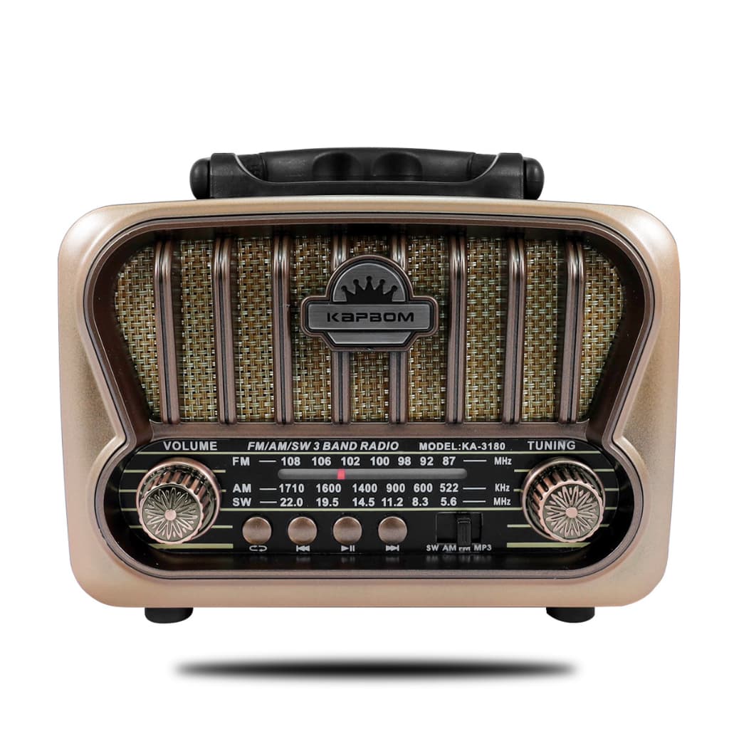 rádio retro com bluetooth vintage AM/FM/USB/MP3 KA-3180