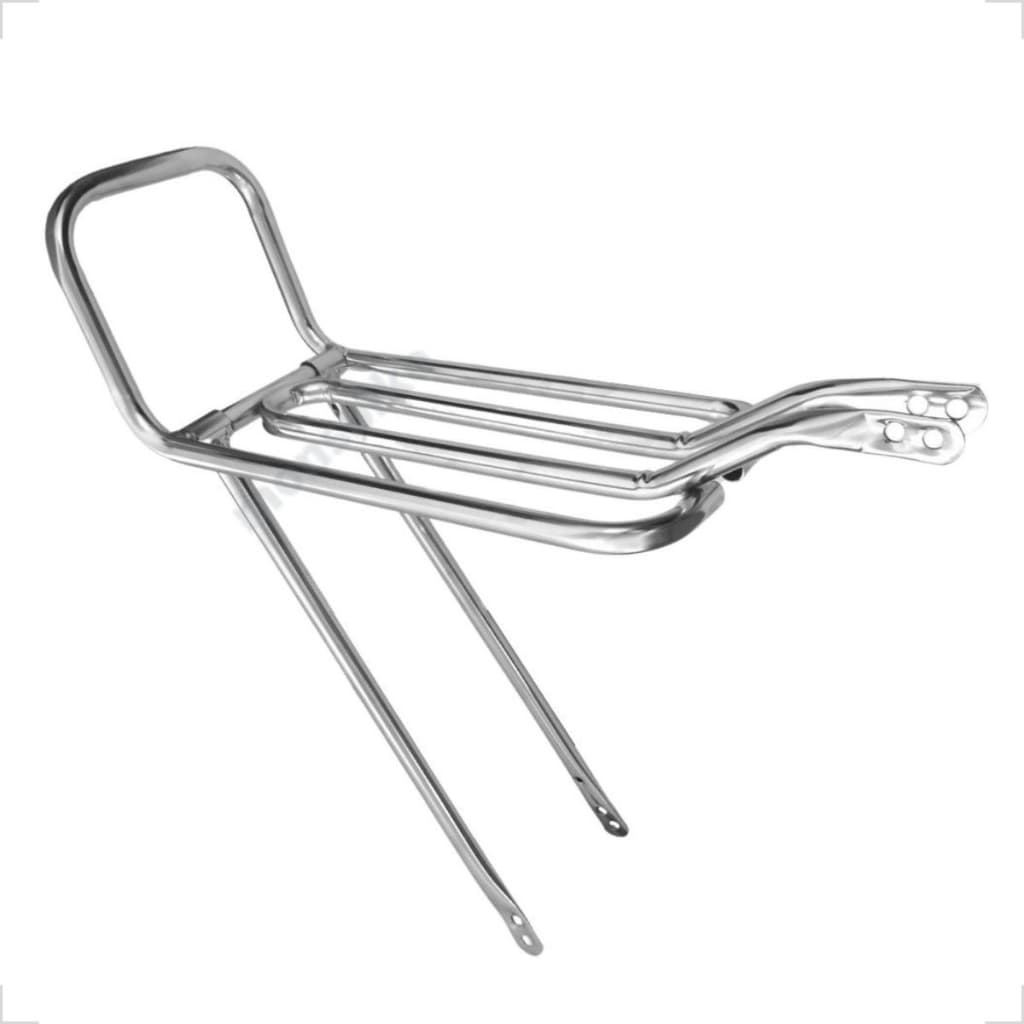 Bagageiro Bike Garupa Bicicleta Aro 20 24 26 Tubular Rabetão Reto Cromado Preto