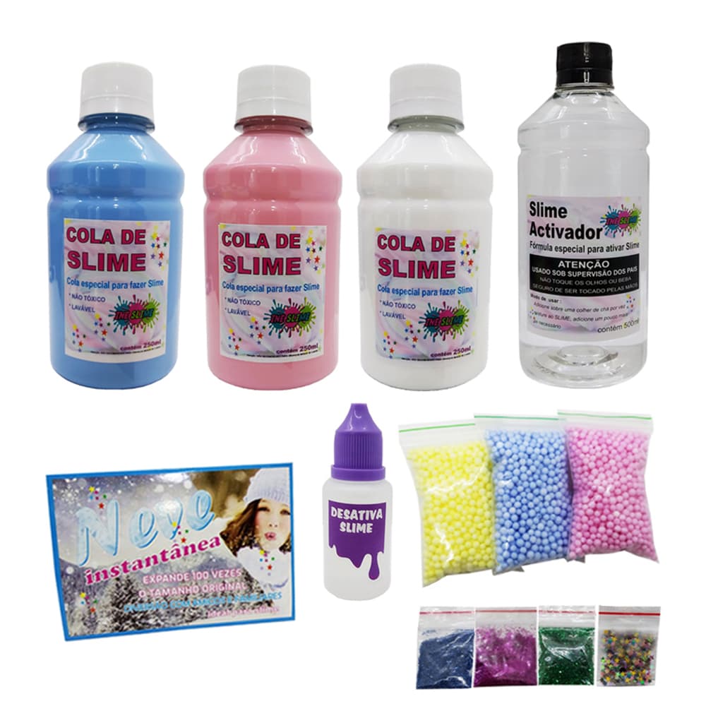 Mini Kit Para Fazer Slimes Completo - Promoção