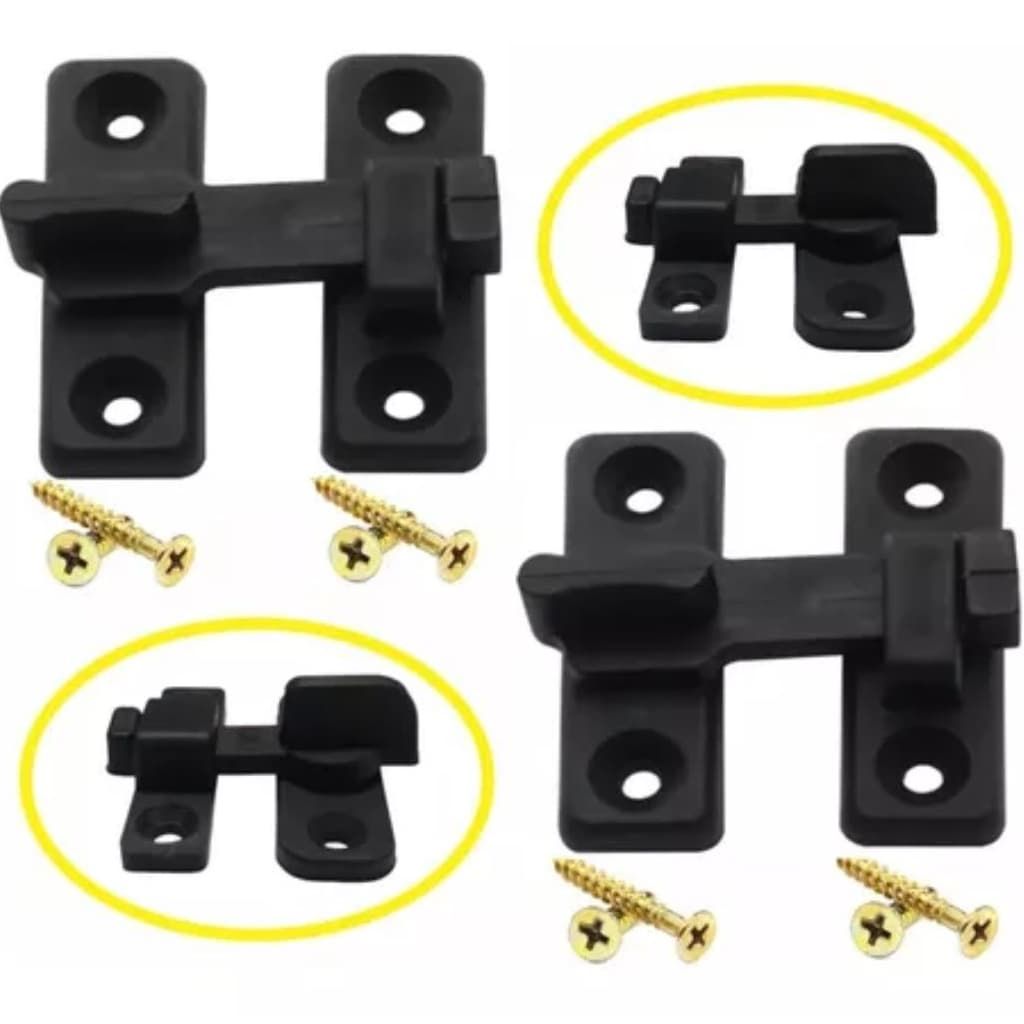 2x Fecho Trinco Tramela Bico Virado para portas e janelas C/ Parafusos PTO