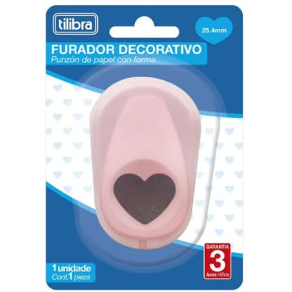 Furador artesanal 25,4mm tilibra coracao