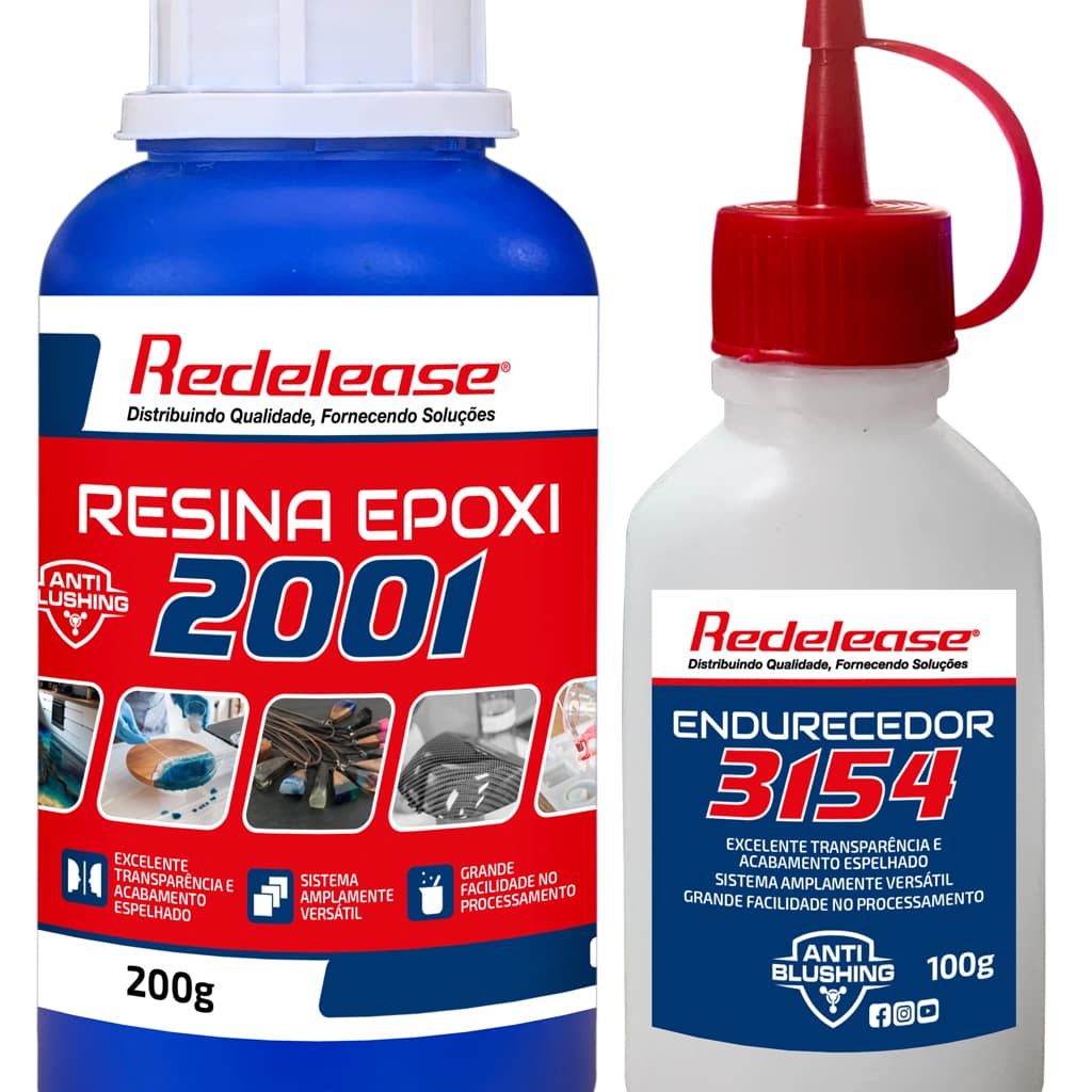 Resina 2001 Epoxi Transparente de Alta Viscosidade Com Endurecedor 3154 [0,300 Kg]