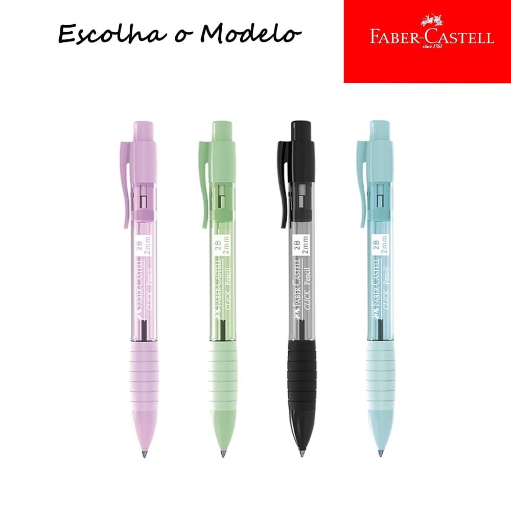 Lapiseira Click Pencil 2.0mm -  Faber-Castell - ESCOLHA A COR