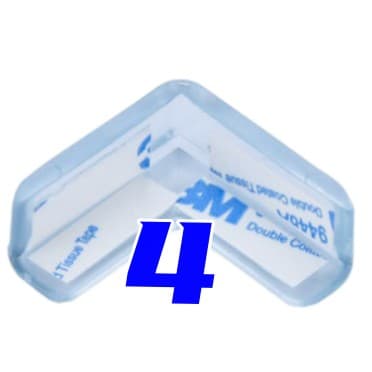 4 Protetores De Quina Silicone Quadrado Para Crianças E Bebes Proteção Anti-colisão Promoção