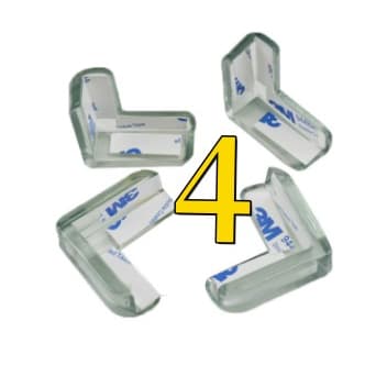 4 Protetores De Quina Silicone Quadrado Para Crianças E Bebes Proteção Anti-colisão Promoção