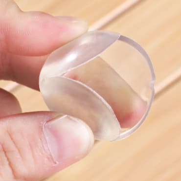 Kit 12 Protetor Quina De Mesa Em Silicone Com Adesivo Para Móveis Quarto Cozinha Promoção