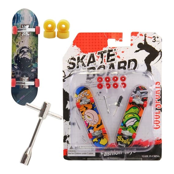 Skate De Dedo Profissional Fingerboard de madeira conjunto completo 5 camada bordo deck
