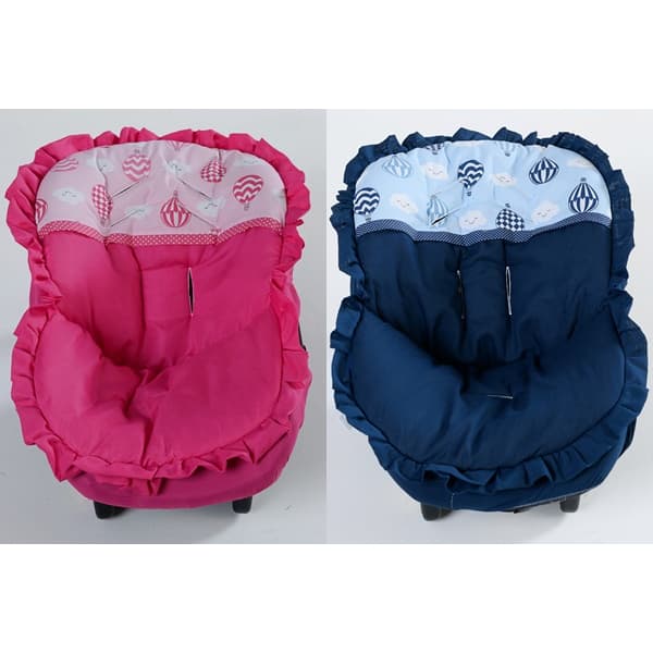 CAPA PARA BEBE CONFORTO ESTAMPADA BALÕES MARINHO / PINK MENINO MENINA