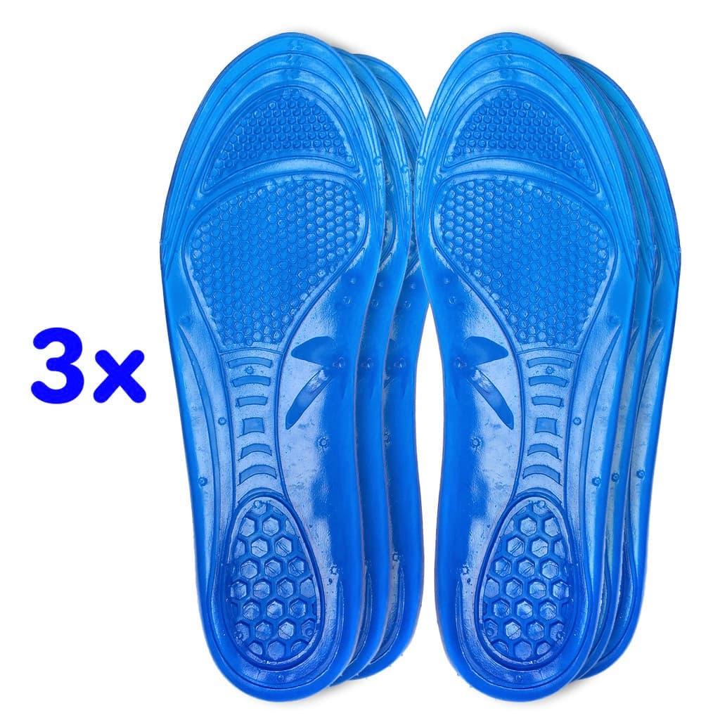 Kit 3 Par Palmilha Anatômica Ortopédica Gel Silicone para Dores nos Pés