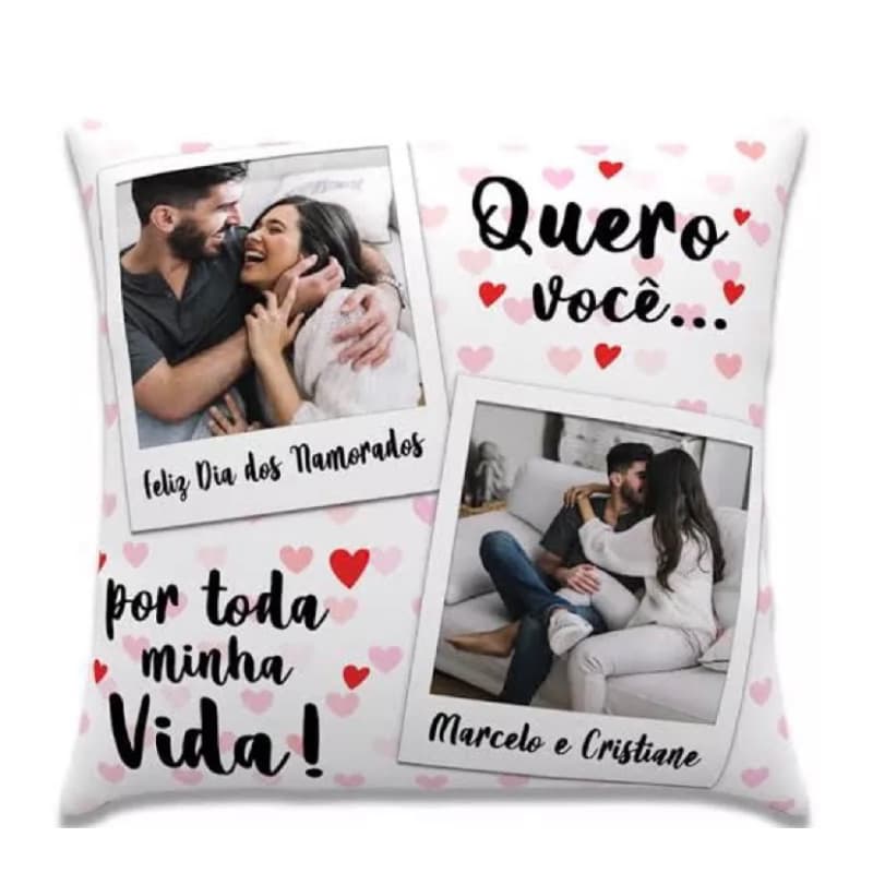 Almofada Personalizada Namorados Com Suas Fotos